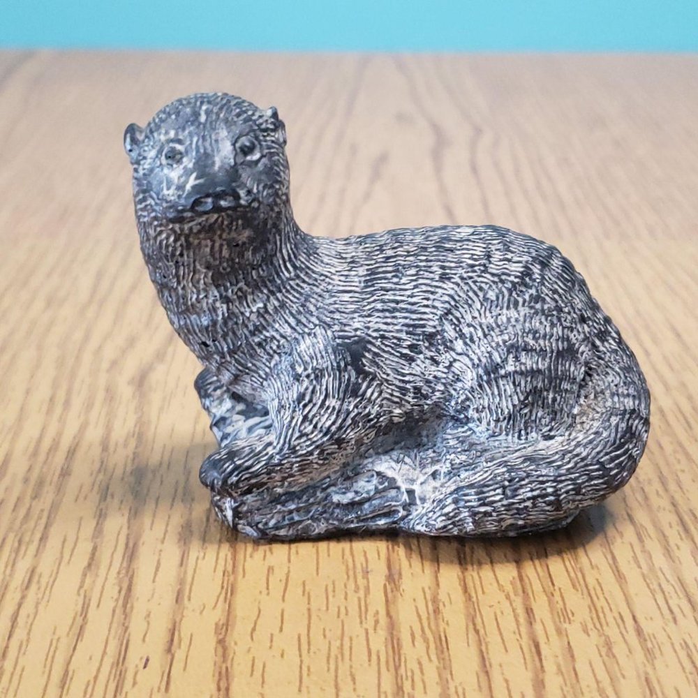 Soapstone Carved Otter Figurine by The Wolf Sculpt